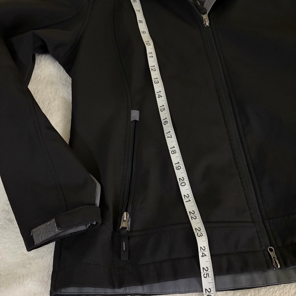 Free Country Hodeed Full Zipper Black Softshell Jacket with Gray Accents Sz‎ L - Picture 12 of 12